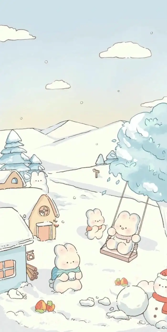 Hình nền điện thoại thỏ cute dịu dàng tạo cảm giác vui vẻ