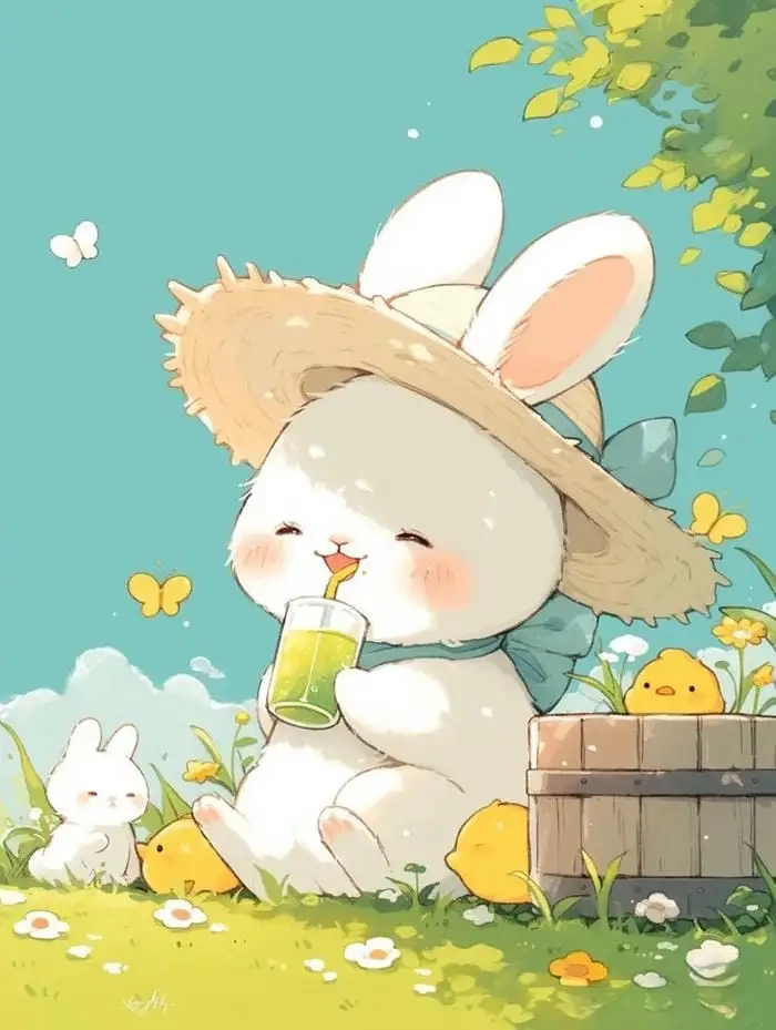 Hình nền thỏ Cony dễ thương cực hợp với fan gấu Brown