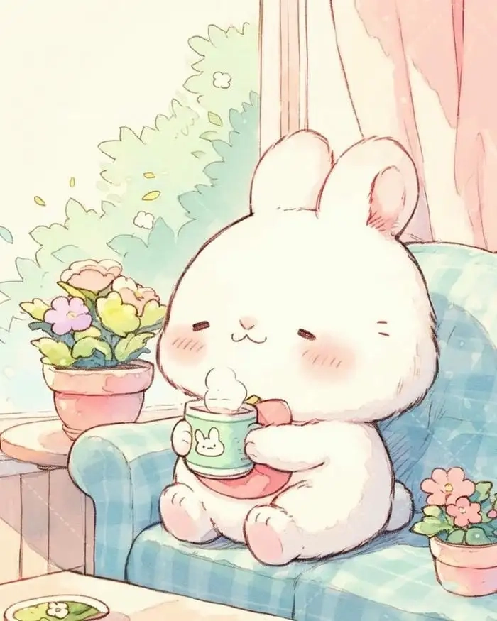 Gấu Brown và thỏ Cony hình nền tình cảm đáng yêu