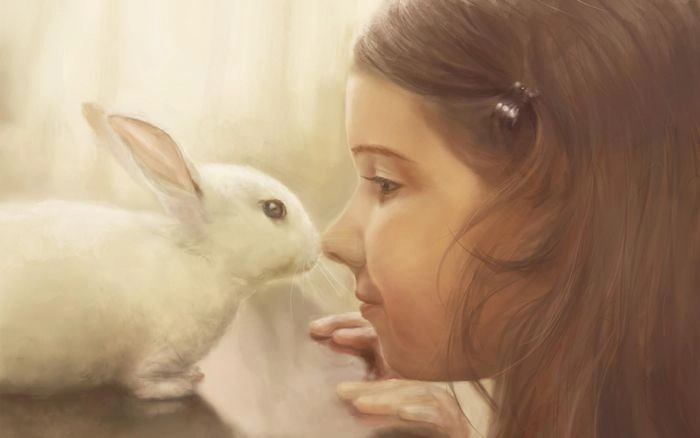 Hình nền bé thỏ cute đáng yêu tạo cảm hứng tươi vui