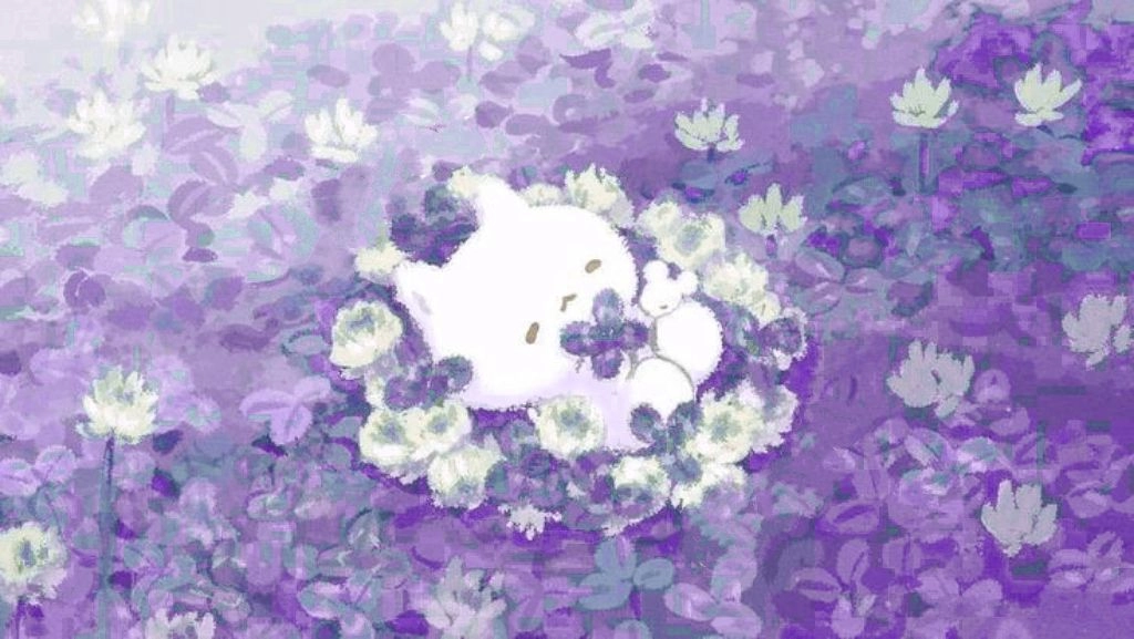 Hình nền màu tím cute cho máy tính cực xinh