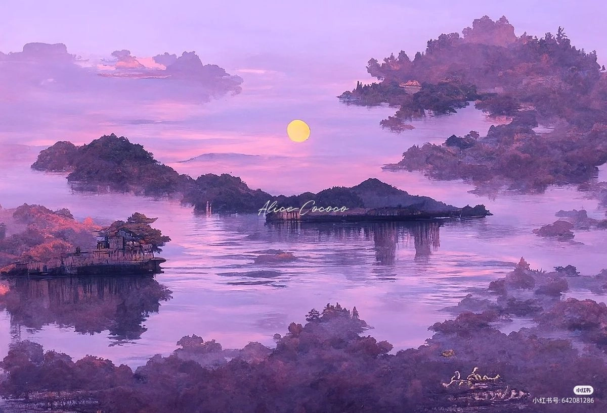 Hình nền bầu trời tím đẹp như mơ