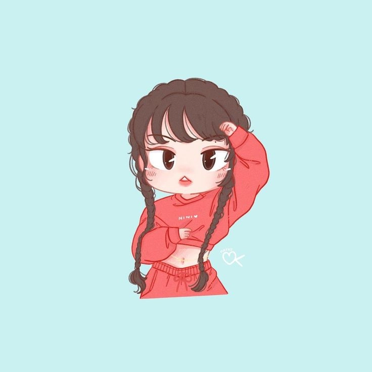 Vẽ Jennie Black Pink bản chibi siêu đáng yêu