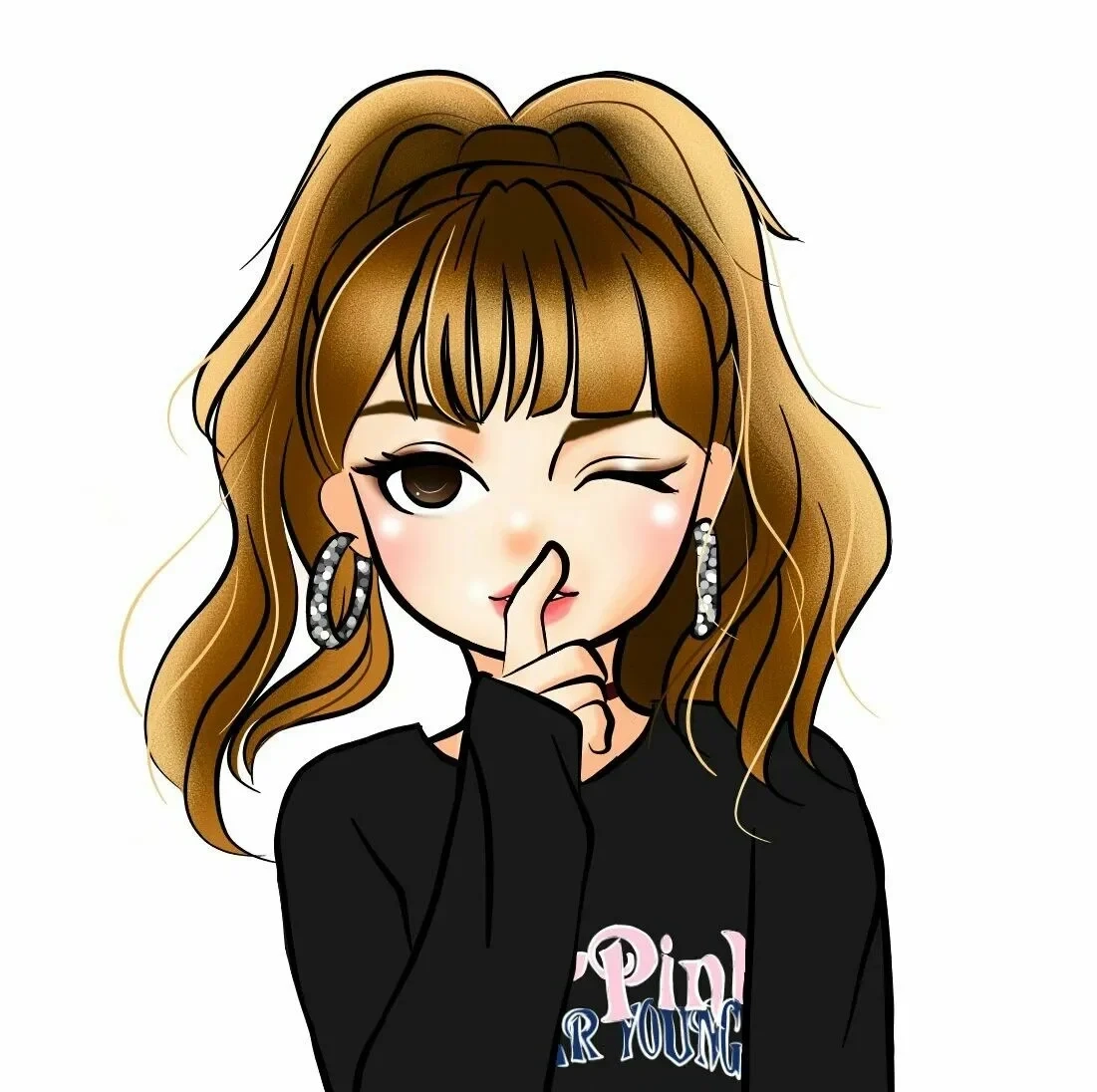 Black Pink Lisa chibi cute phong cách dễ thương
