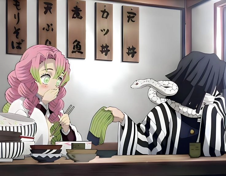 Obanai x Mitsuri manga nét vẽ tình yêu của cặp đôi
