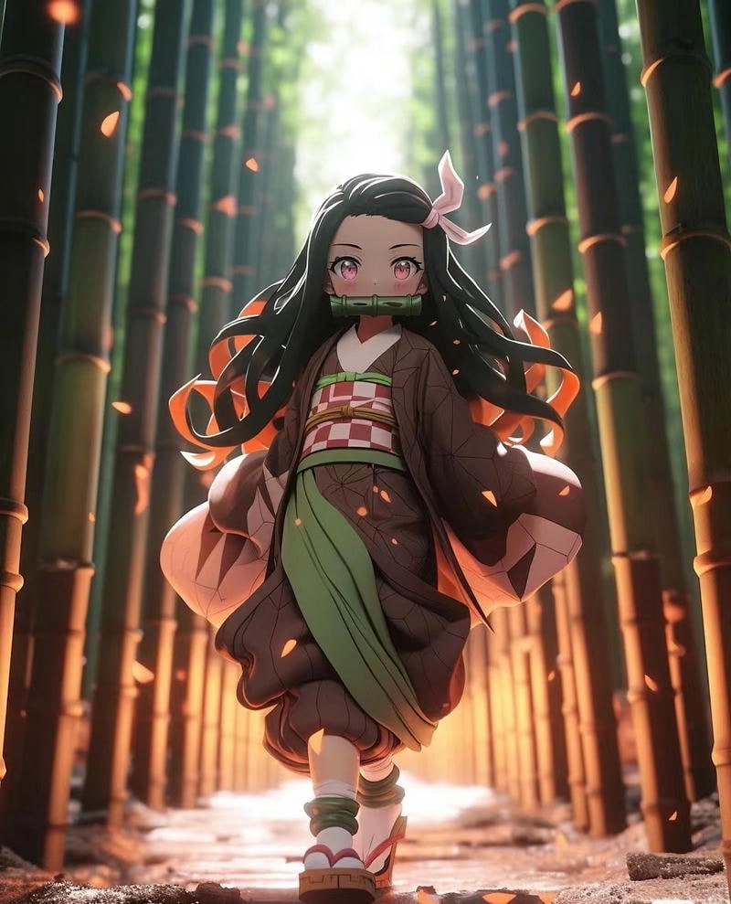 Nezuko Kamado cute trái tim nhân hậu trong hình hài quỷ