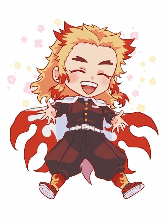 Rengoku chibi cute Viêm Trụ nhỏ nhắn siêu đáng yêu