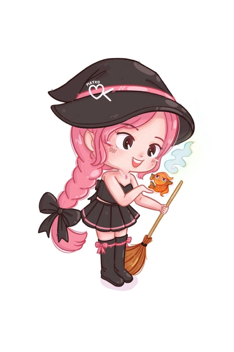 Cách vẽ Rose Blackpink chibi đơn giản dễ làm