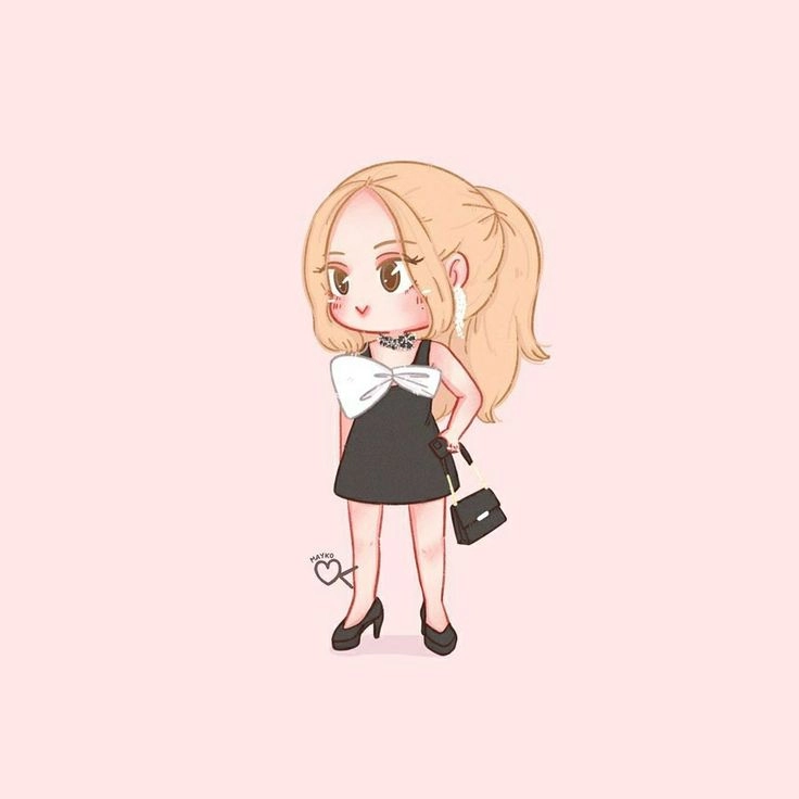 Blackpink Rose chibi dễ vẽ cho người mới bắt đầu