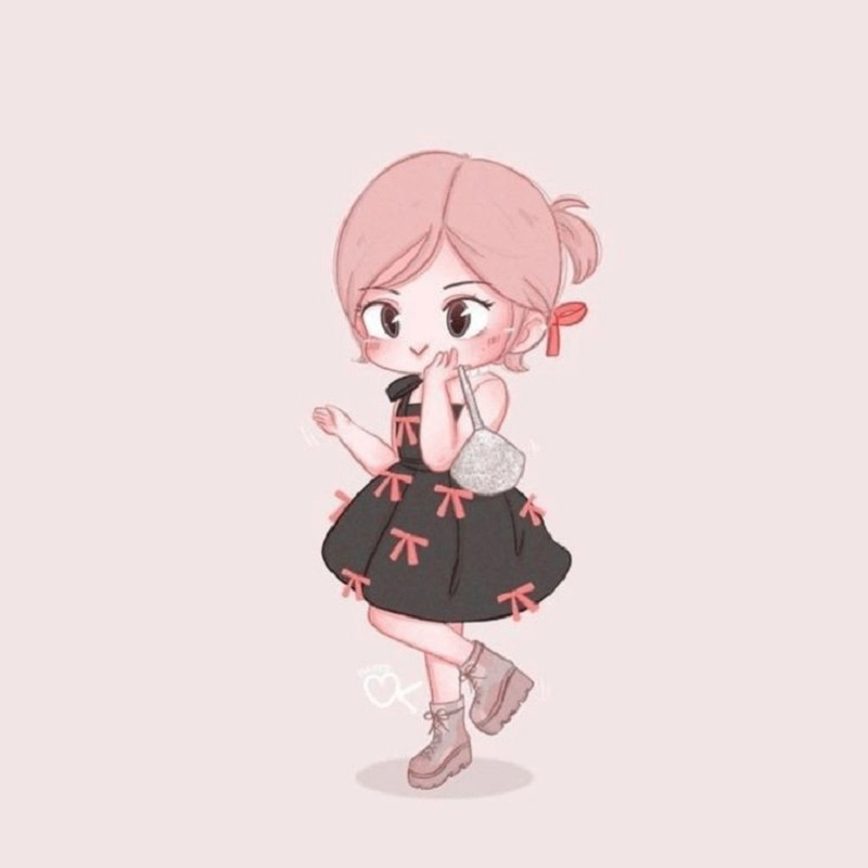 Blackpink Rose bản chibi đáng yêu cuốn hút