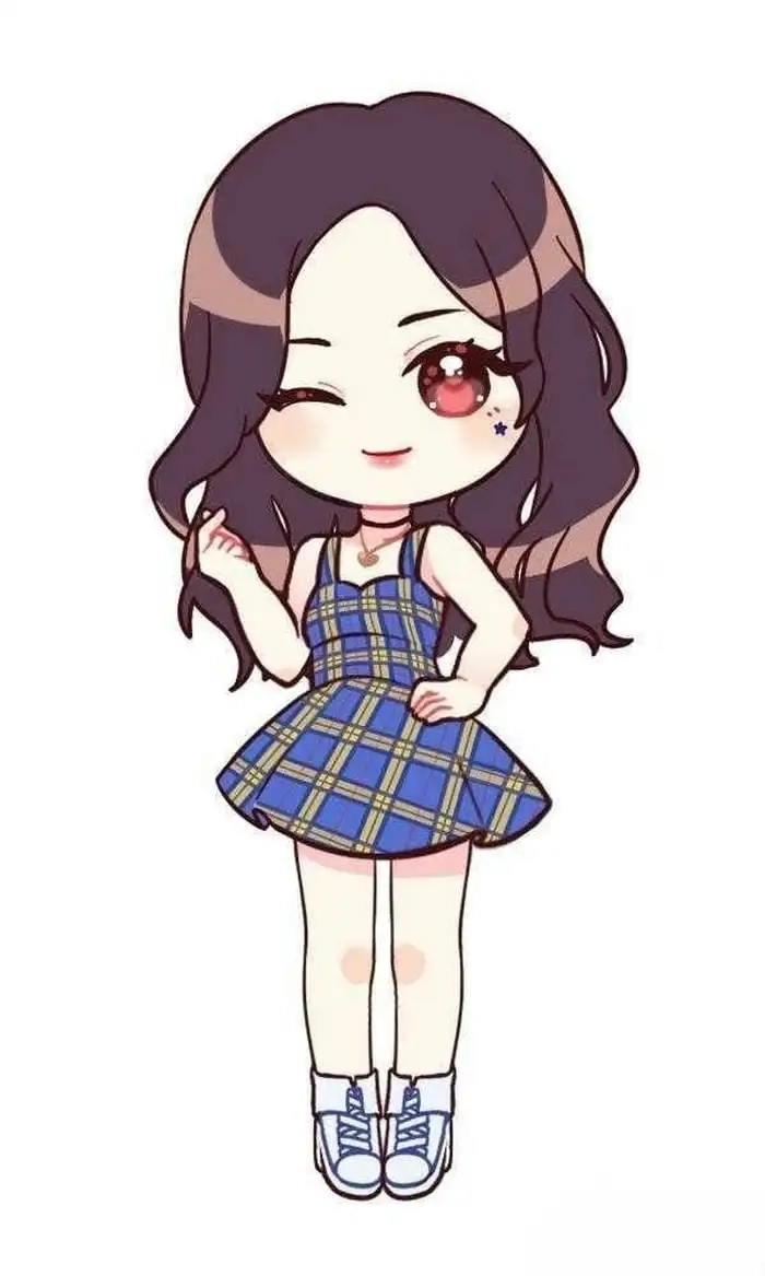 Tranh vẽ Blackpink Rose chibi ấn tượng đẹp mắt