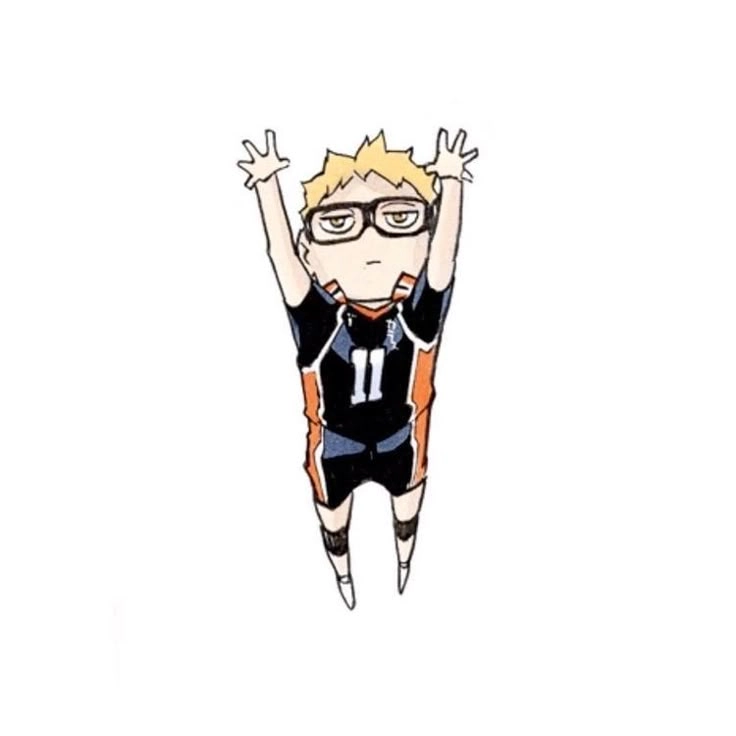 Tsukishima Kei chibi dễ thương hút mọi ánh nhìn
