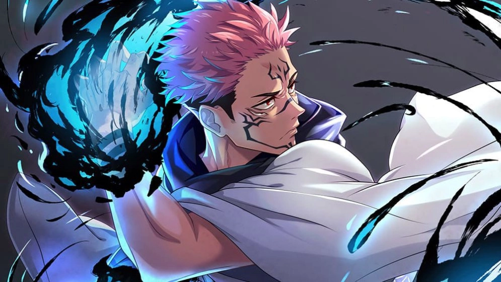 Anime Sukuna ánh mắt sắc lạnh quyền năng tối thượng