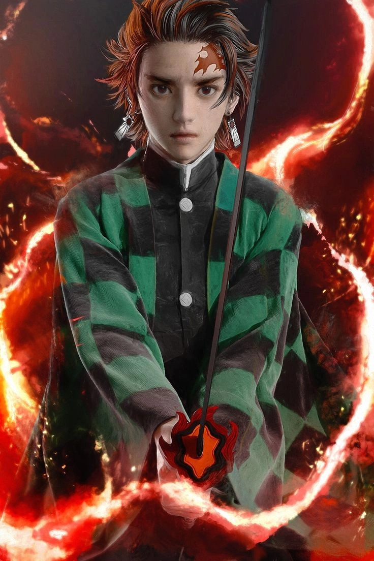 Anime Tanjiro cosplay hóa thân Tanjiro siêu chân thực