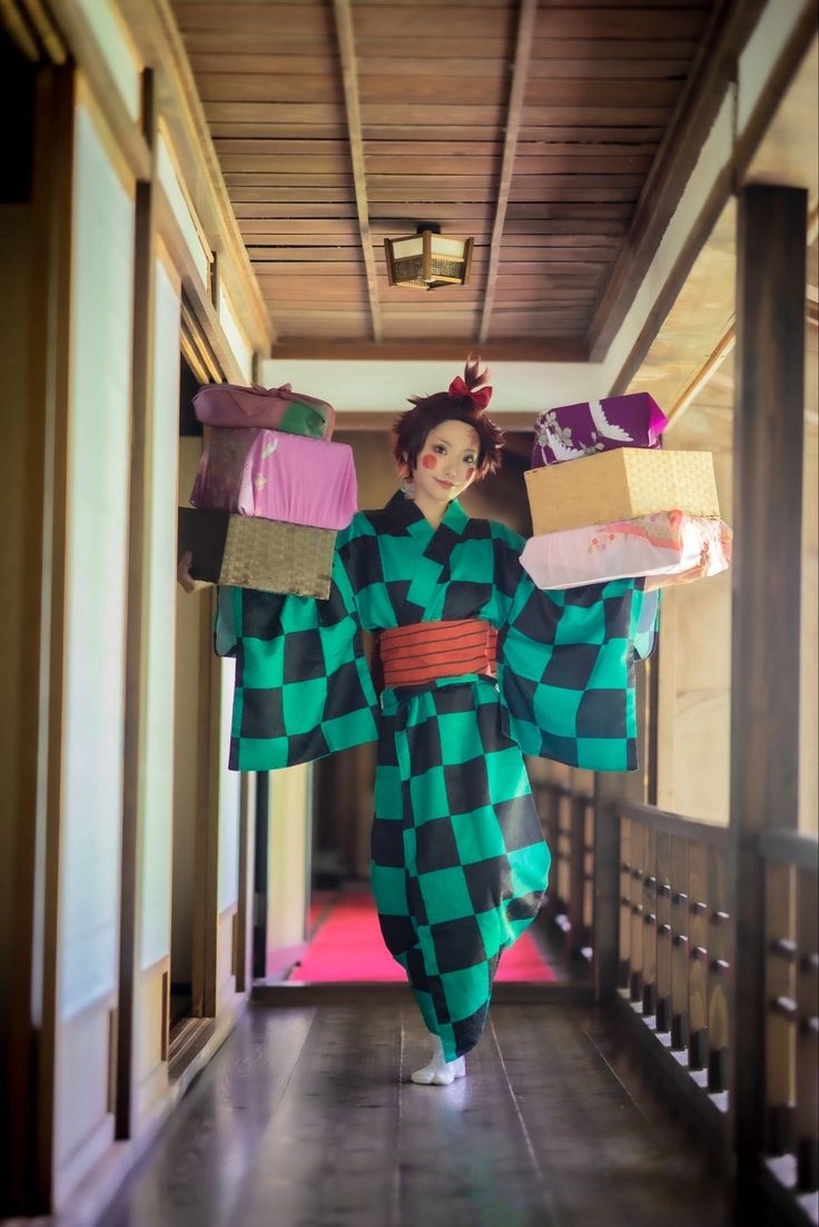 Tanjiro cosplay cute phiên bản Tanjiro siêu dễ thương