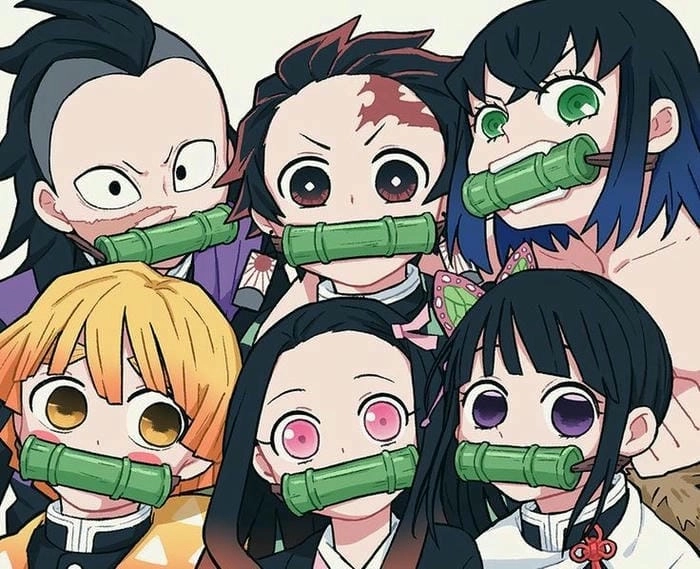 Ảnh chibi nhân vật chính trong diệt quỷ