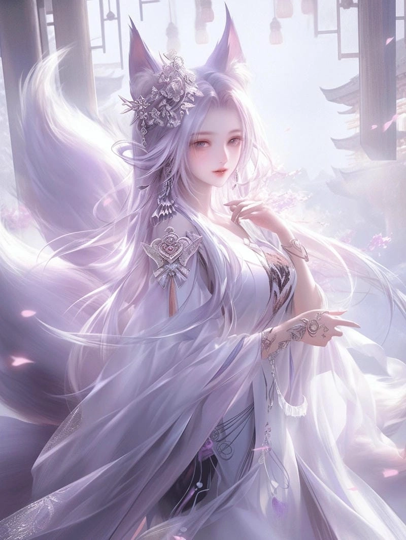Sưu tầm hình hồ ly 9 đuôi cute