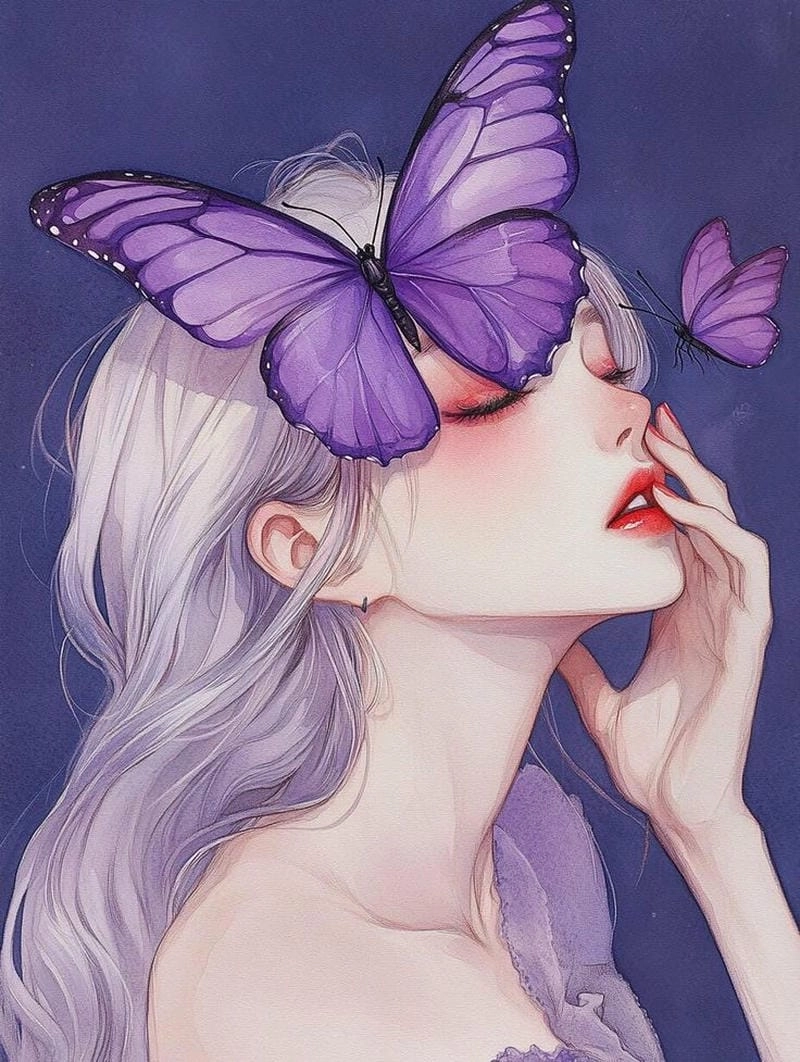 Cùng nhau tìm những hình ảnh cute màu tím