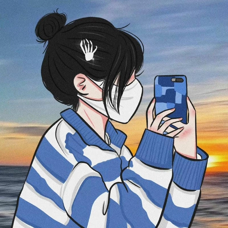 Sưu tầm ảnh nữ đẹp che mặt
