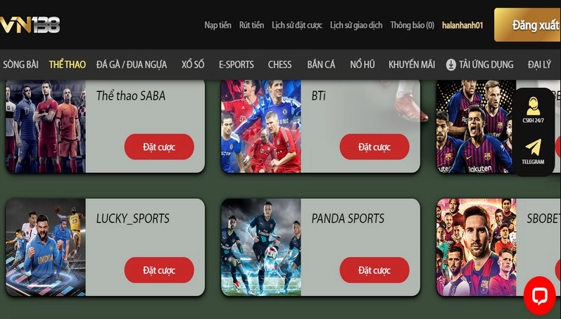 Trải nghiệm người chơi tại Vn138