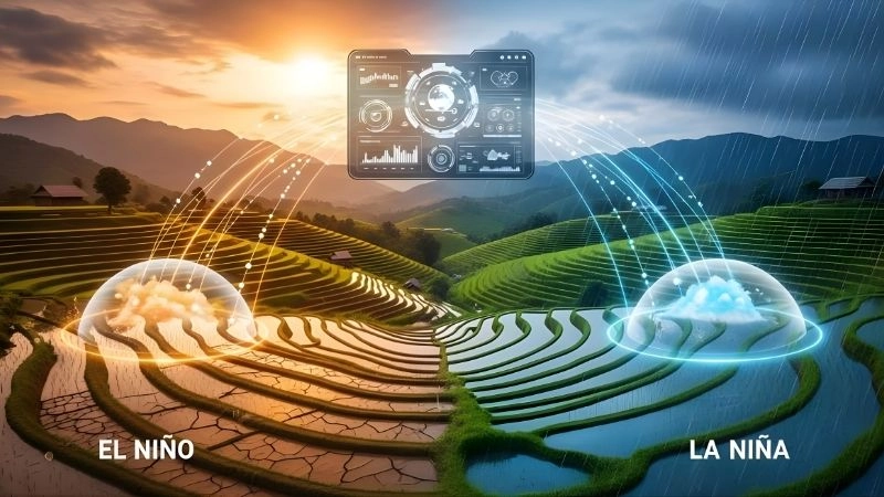 Bảng so sánh tác động giữa El Nino và trạng thái thường