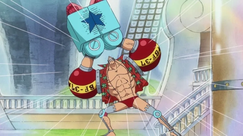 Franky super pose là dáng tạo hình quen thuộc.