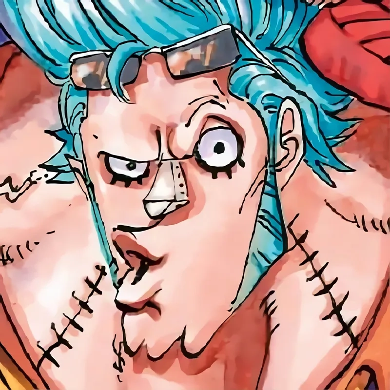 Franky character design có tạo hình rất độc đáo.