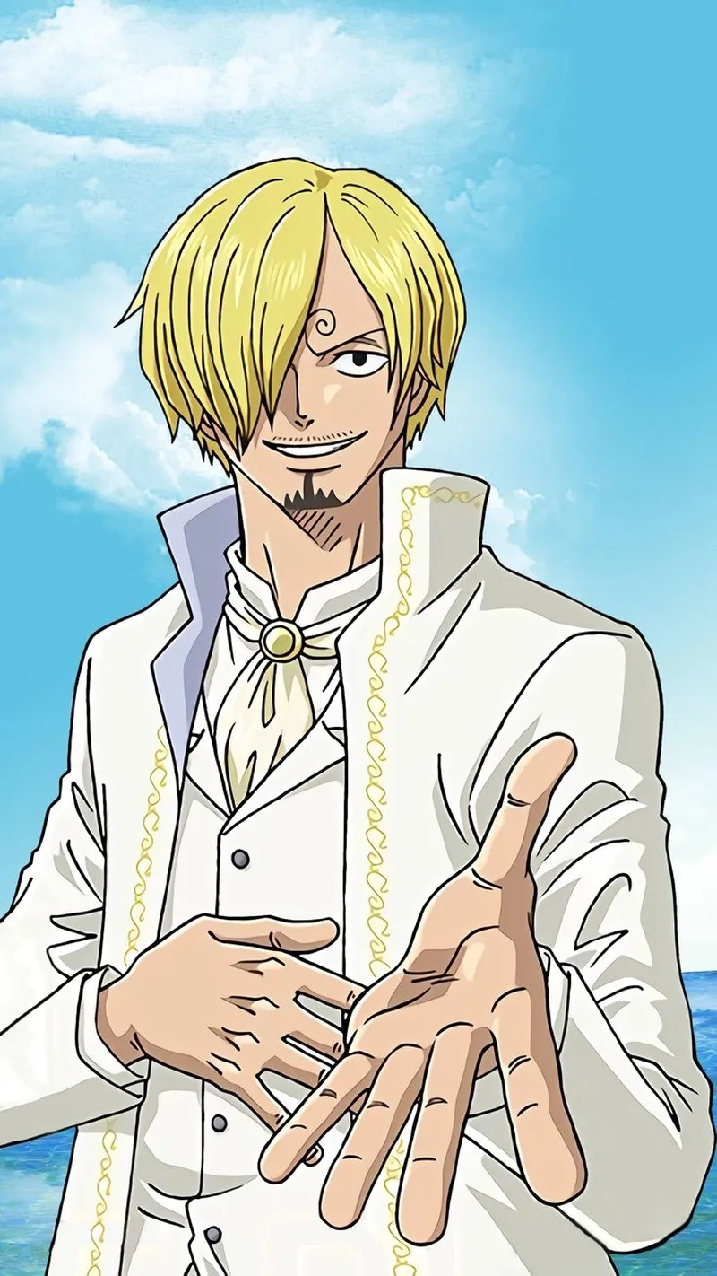 Sanji meme face nổi bật với biểu cảm phóng đại.