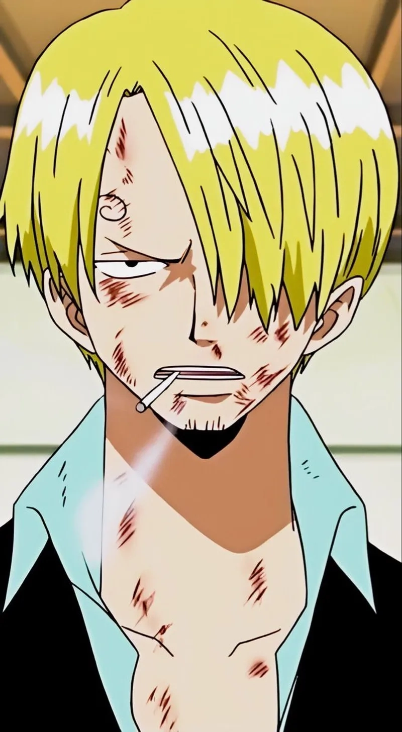 Hình Sanji chibi có màu sắc tươi sáng và sinh động.