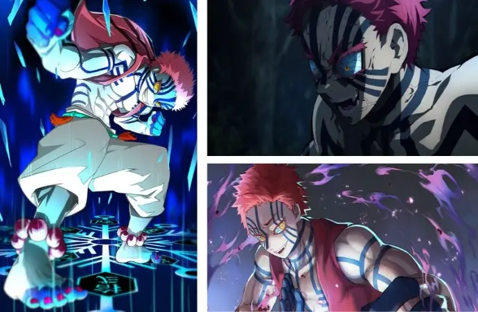 Loạt khoảnh khắc Akaza đẹp mà rất đáng sợ trong anime
