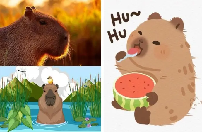 Bộ sưu tập hình nền Capybara nổi bật khuấy đảo phong cách