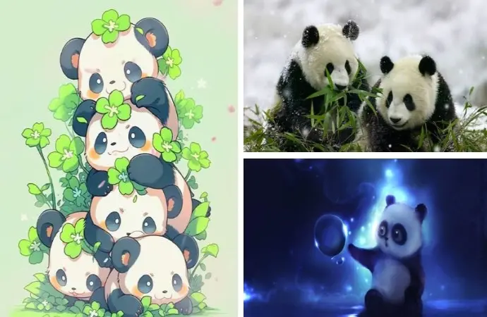 Bộ sưu tập hình nền gấu trúc dễ thương cho mọi thiết bị