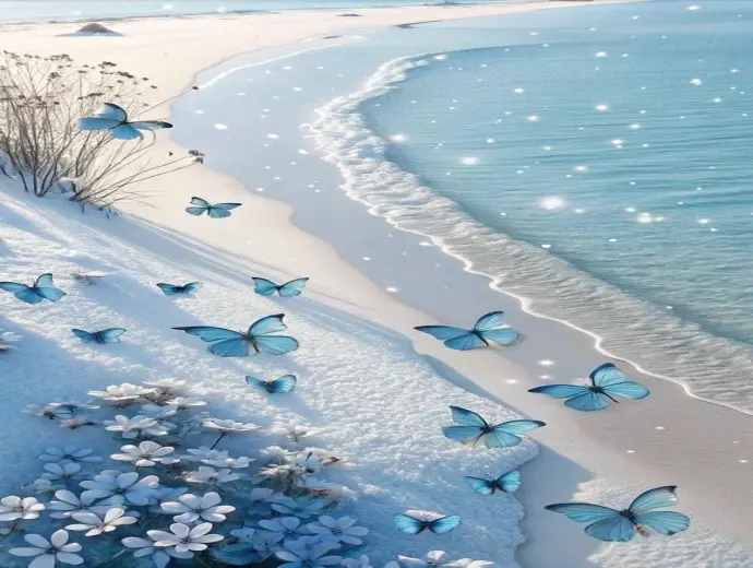 Ảnh avatar nền xanh đơn giản mà tinh tế cực cuốn hút