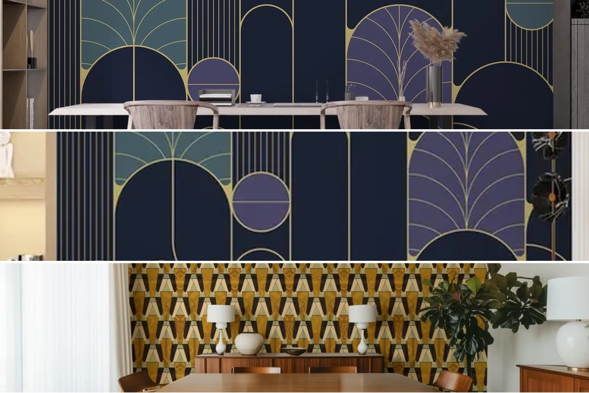 Transform your home with art deco geometric wallpaper for dining room in 2026