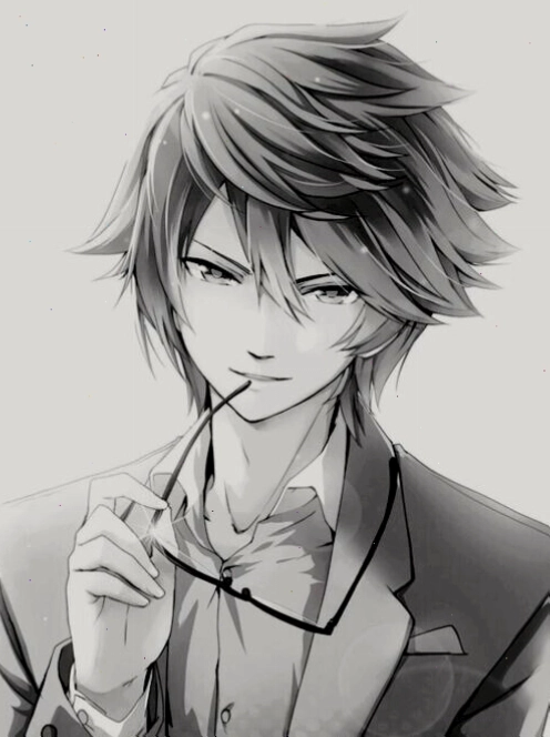 Ảnh Anime boy đen trắng đẹp trai nhất với ánh mắt đầy suy tư