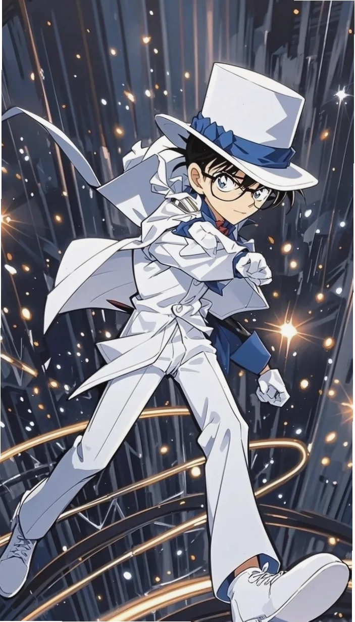 Ảnh anime Conan đẹp và ngầu với ánh mắt tập trung cao độ