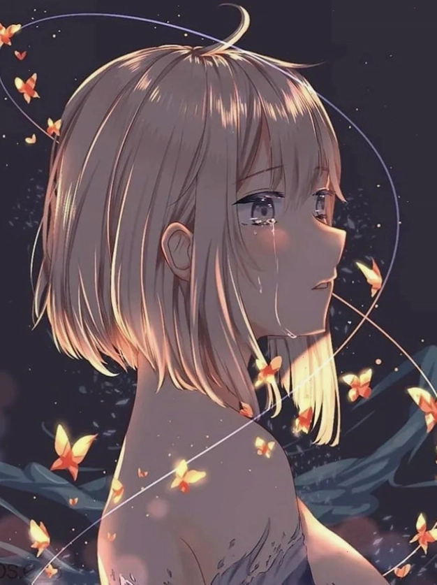 Ảnh anime khóc cười đầy tâm trạng sâu sắc