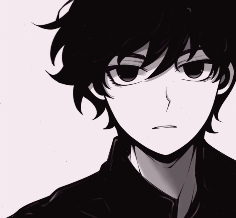 Ảnh anime nam lạnh lùng với ánh mắt sắc bén, phong thái ngầu