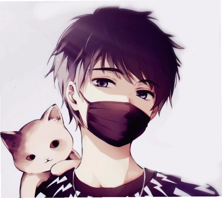 Ảnh anime nam lạnh lùng với tông màu tối, biểu cảm bí ẩn