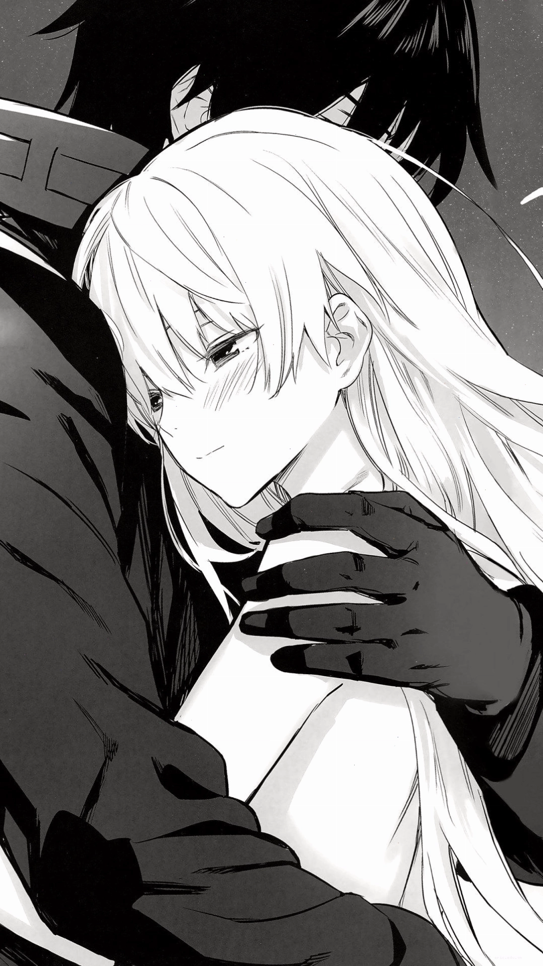 Ảnh anime trắng đen đẹp