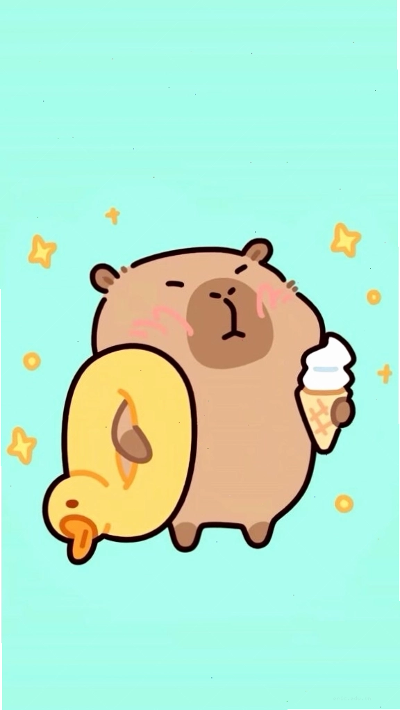 Ảnh avatar vô tri Capybara cõng vịt vàng