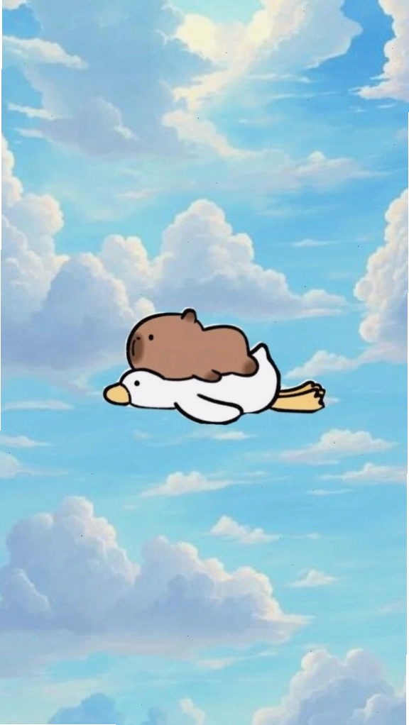 Ảnh avatar vô tri Capybara lướt mây
