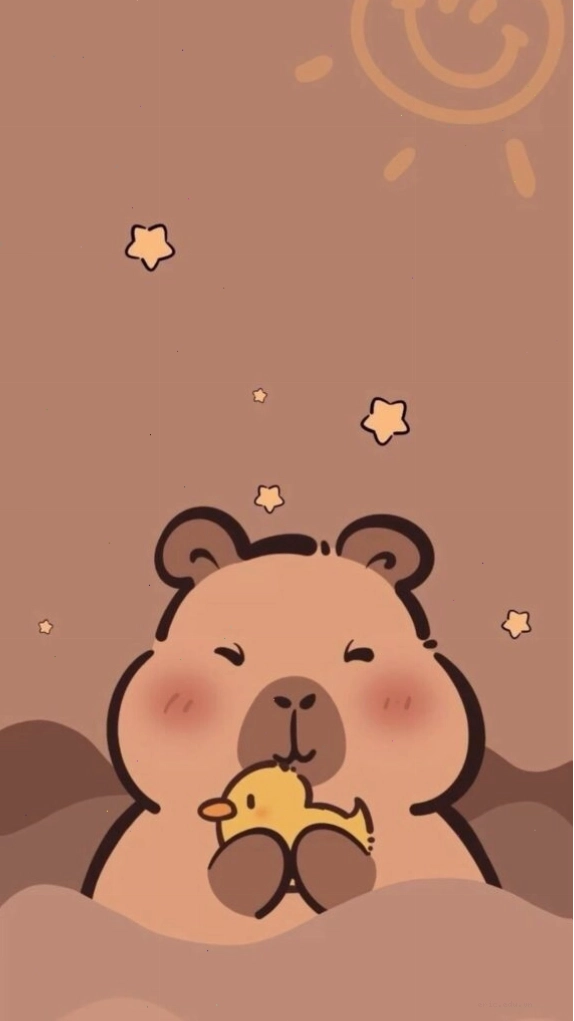 Ảnh avatar vô tri Capybara ôm vịt vàng