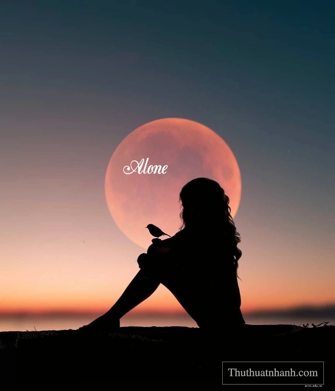 Ảnh đại diện cô đơn cho nữ, thể hiện tâm trạng u sầu