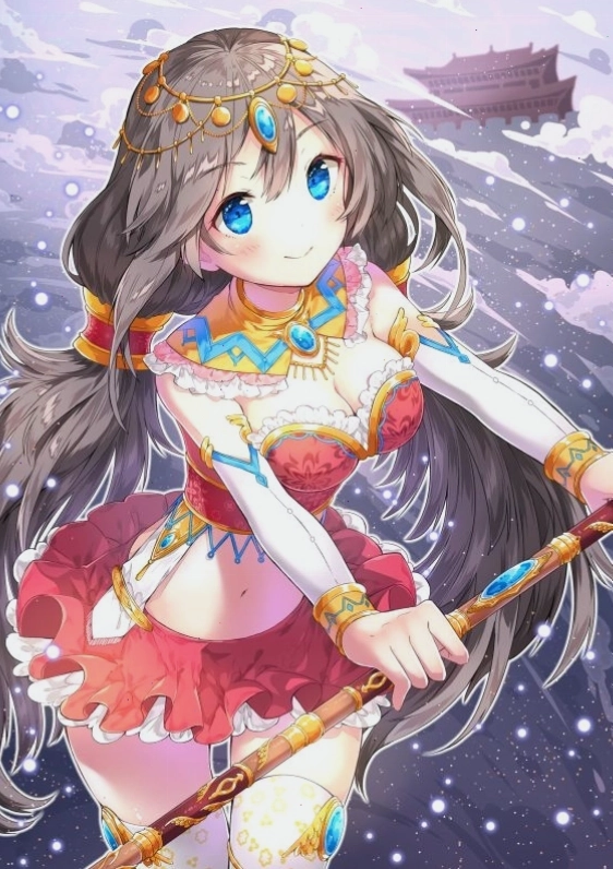 Ảnh gái anime dễ thương với biểu cảm tinh nghịch