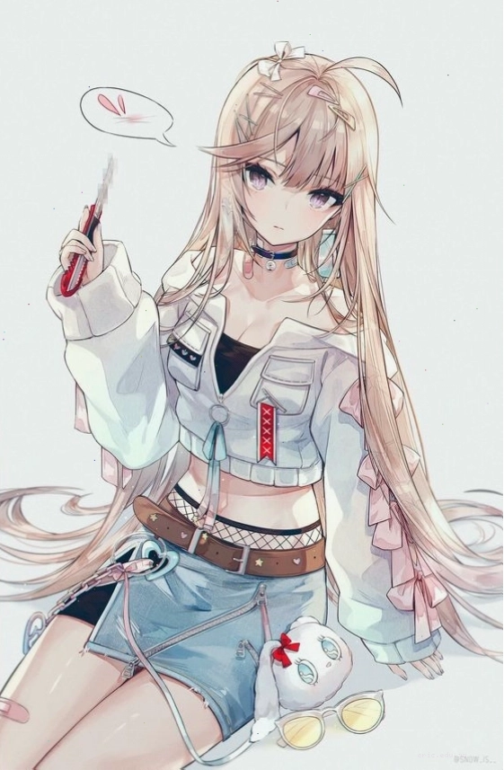 Ảnh gái anime siêu ngầu với trang phục mạnh mẽ và ánh mắt sắc lạnh