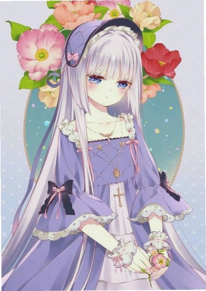 Ảnh gái anime xinh đẹp đỏ mặt vì ngại ngùng