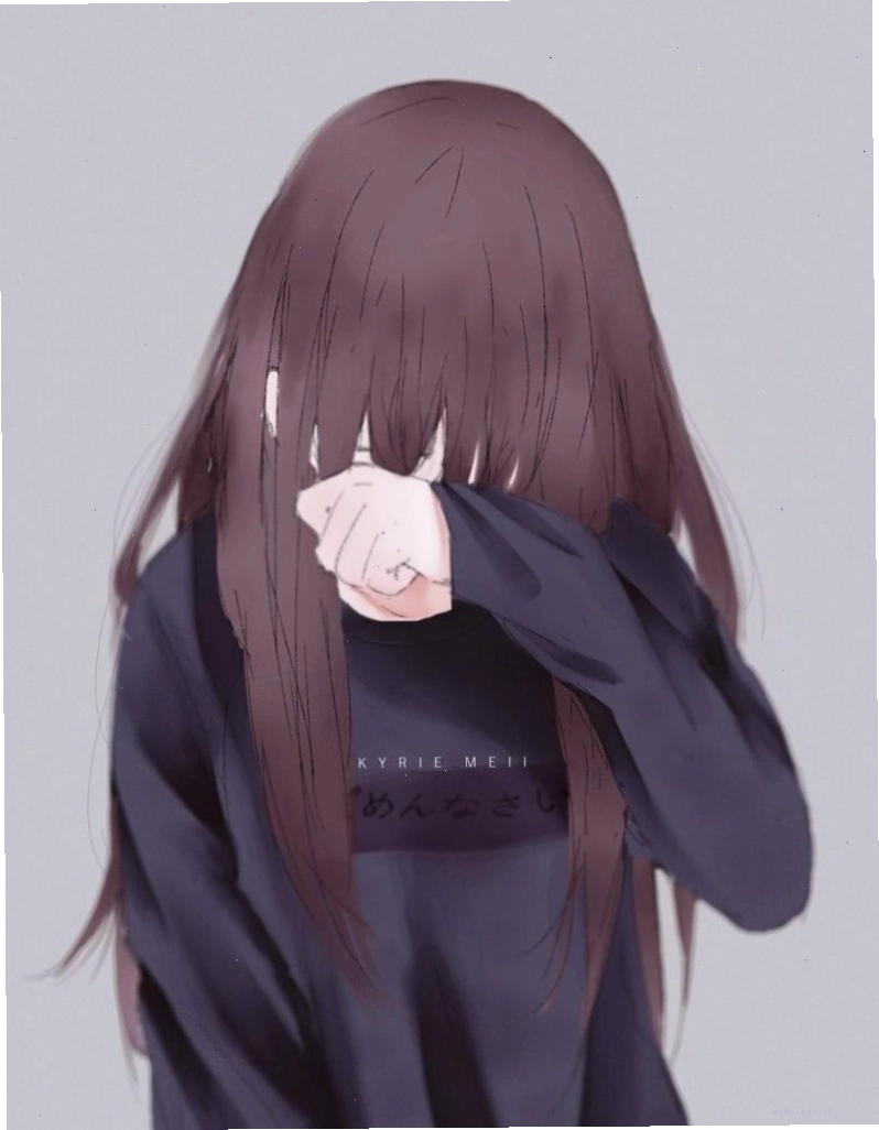 Ảnh girl khóc thầm trong anime, nỗi buồn giấu kín