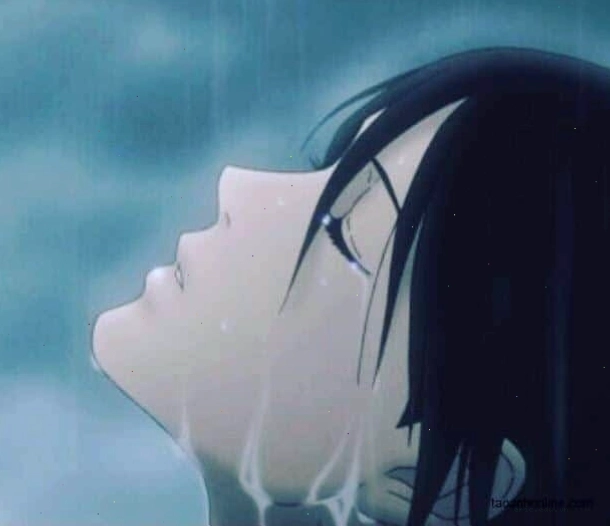 Ảnh khóc anime cô gái với ánh mắt buồn thăm thẳm