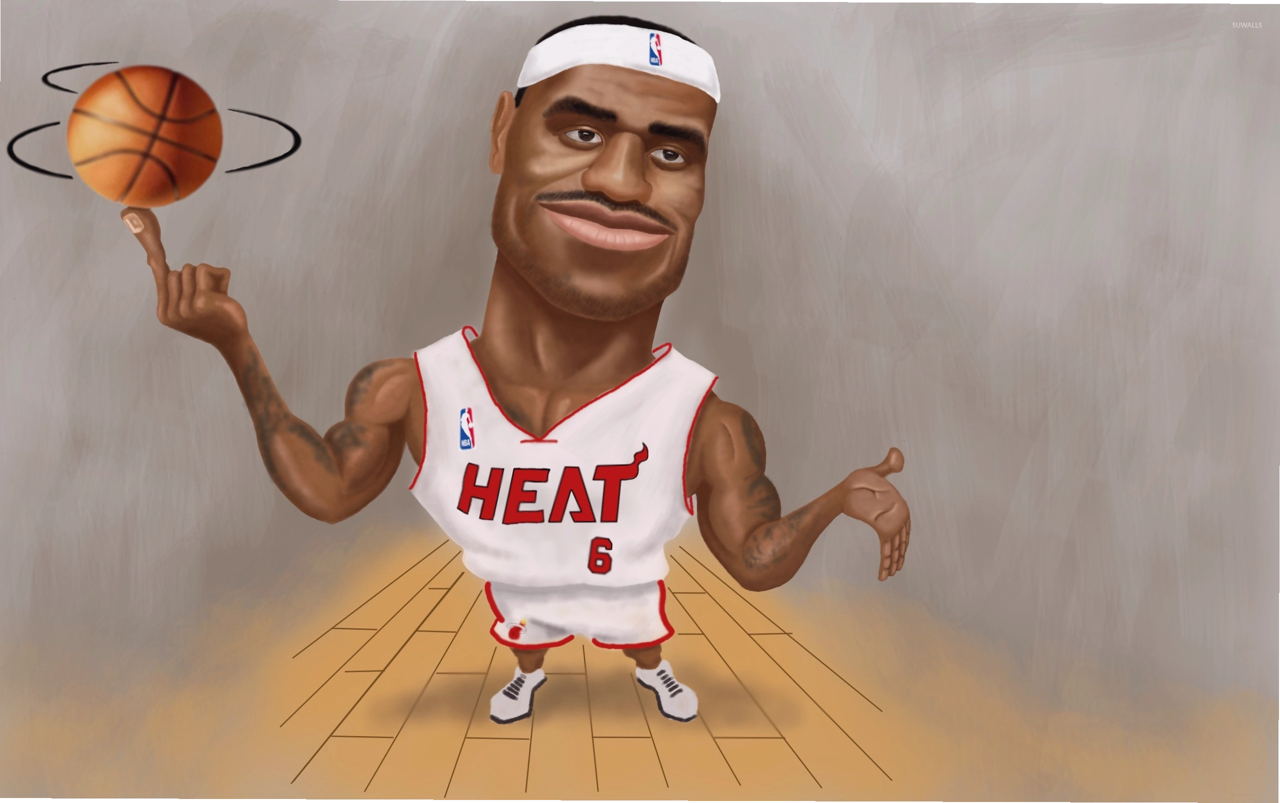 Ảnh nền LeBron James thi đấu trên sân bóng rổ